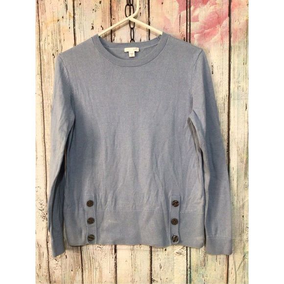 J. Jill Powder Blue Sweater With Button Accents Size XS 🌸 - Picture 6 of 11